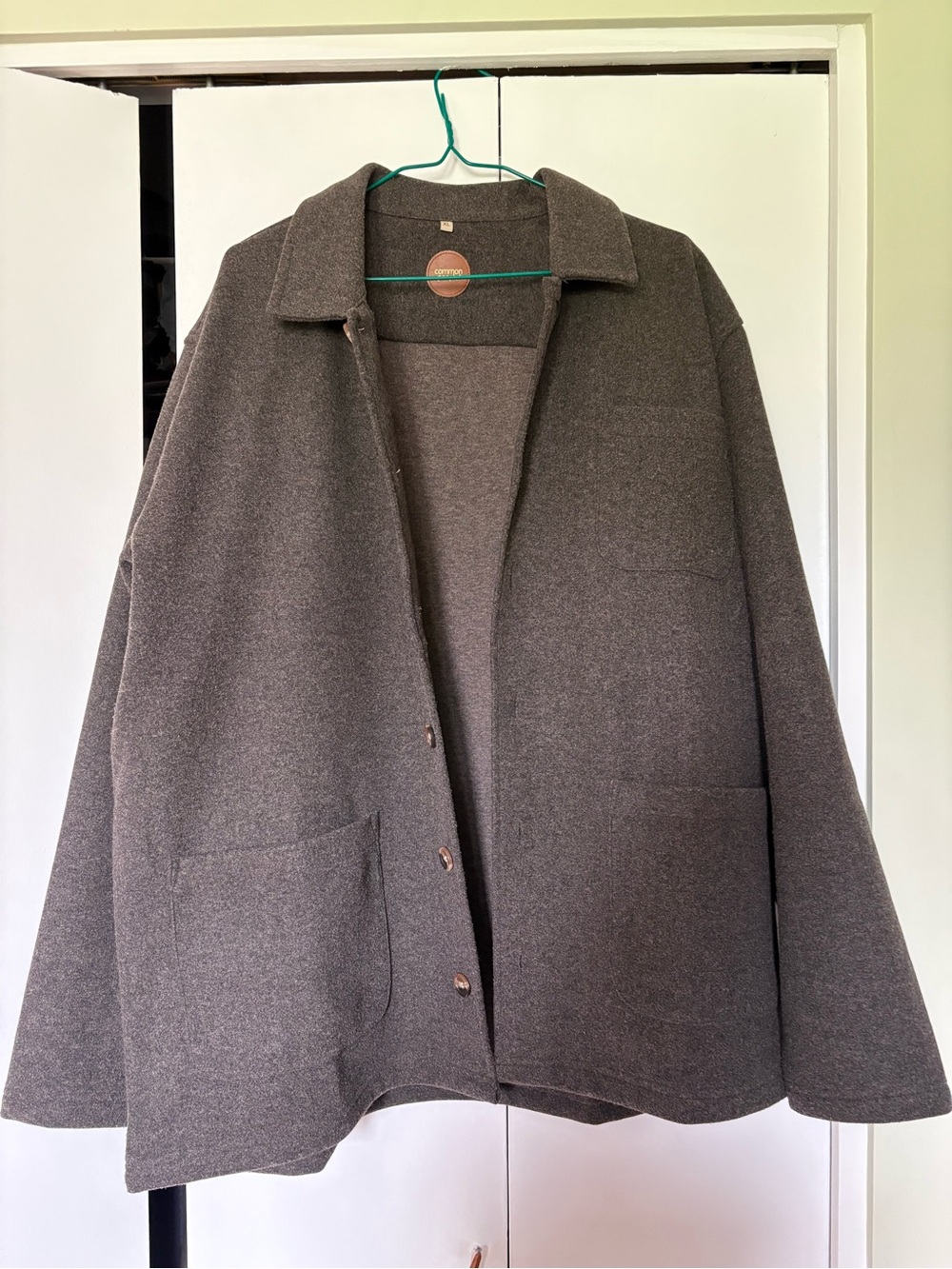 Lightweight Men's Shirt Jacket in Dark Brown XL